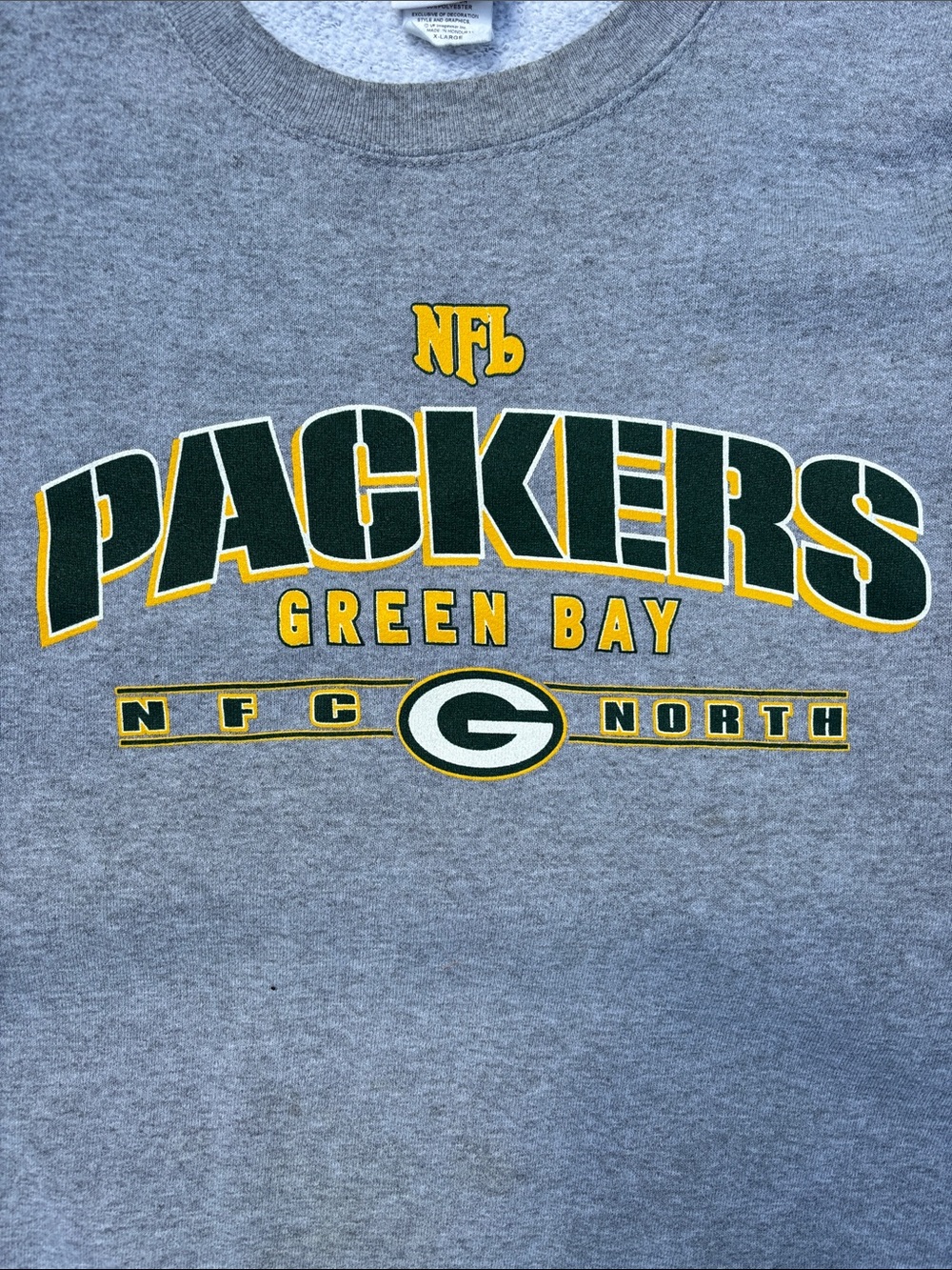 Vintage NFL Packers Mens XL Heavy Cotton Embroidered Crewneck Sweatshirt - Picture 3 of 5
